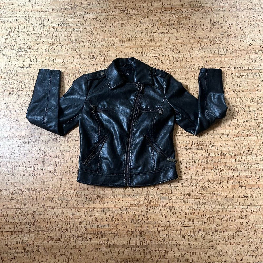 Bernardo Leather Jacket Women's Black Size XS